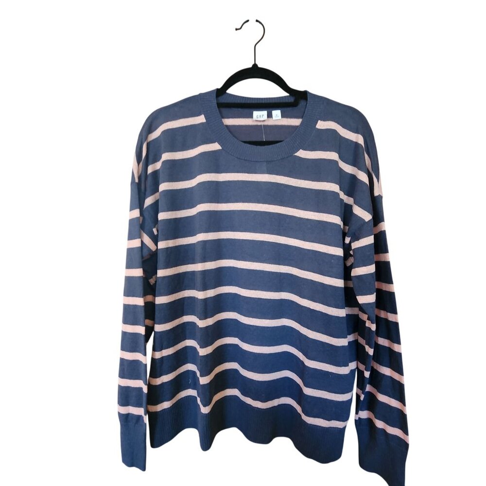 Gap Womens Striped Sweater Medium Cotton Blend NWT